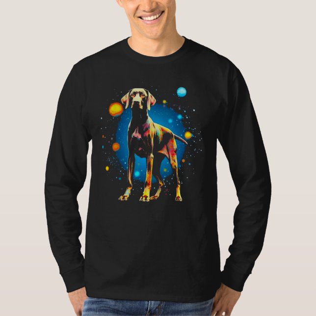 Camiseta Dog German Shorthaired Pointer Planet Space (Anverso)