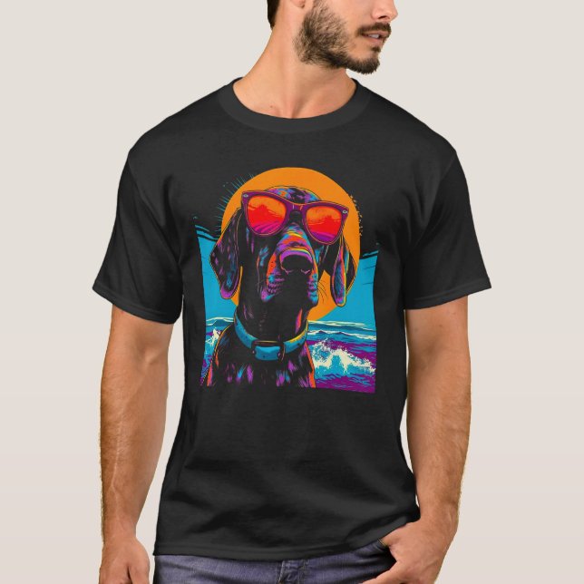 Camiseta Dog German Shorthaired Pointer Summer Party (Anverso)