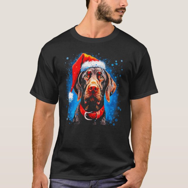 Camiseta Dog German Shorthaired Pointer Xmas (Anverso)