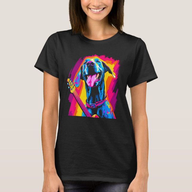 Camiseta Dog Great Dane Guitar (Anverso)