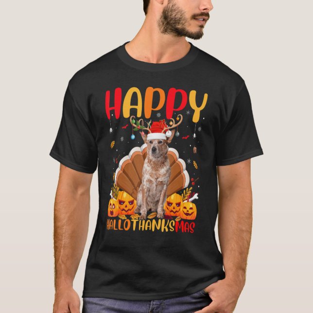 Camiseta Dog Happy Blue Heeler Dog Hellothanksmas (Anverso)