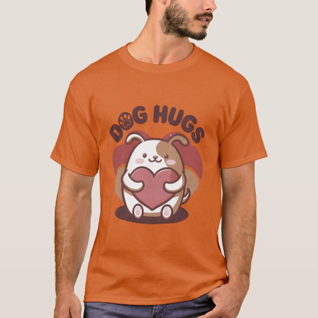 Camiseta Dog Hugs retro vintage (Anverso)