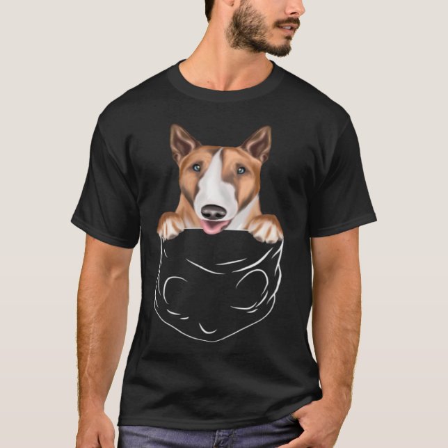 Camiseta Dog In Pocket Bull Terrier  Dog (Anverso)
