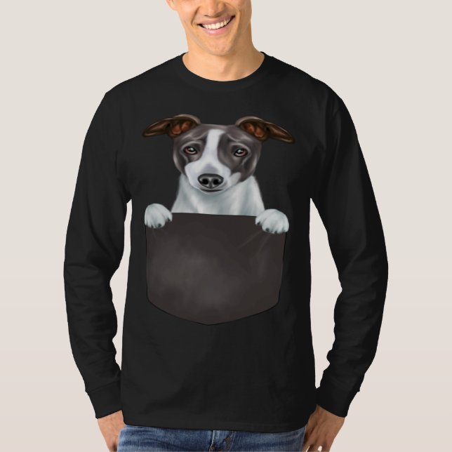 Camiseta Dog In Pocket  Dog  Italian Greyhound (Anverso)