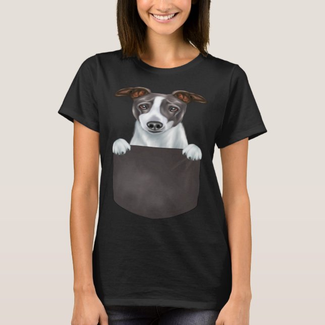 Camiseta Dog In Pocket  Dog  Italian Greyhound (Anverso)