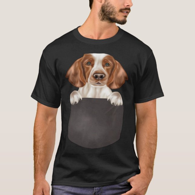 Camiseta Dog In Pocket  Dog  Welsh Springer Spaniel (Anverso)