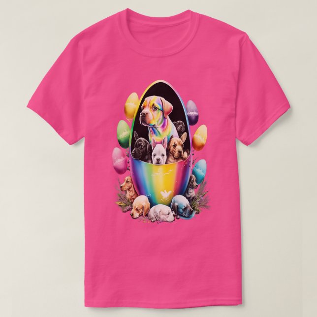 Camiseta Dog in the egg Easter Egg (12) (Diseño del anverso)