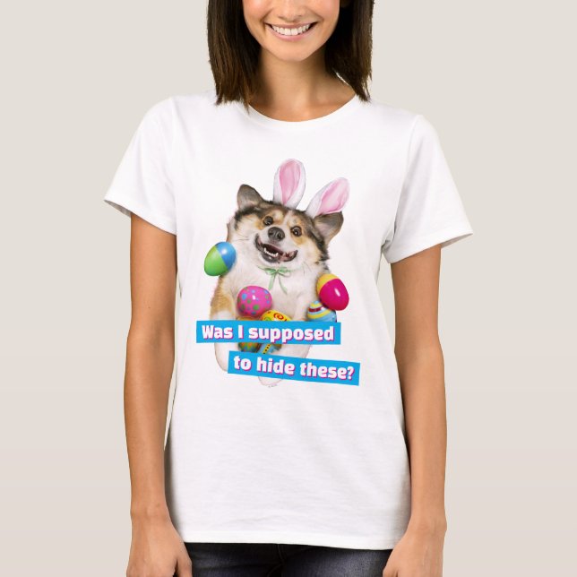 Camiseta Dog Laying on Easter Eggs (Anverso)