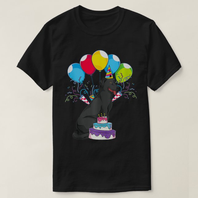 Camiseta Dog Lover Black Labrador Birthday Party Pet Owner  (Diseño del anverso)