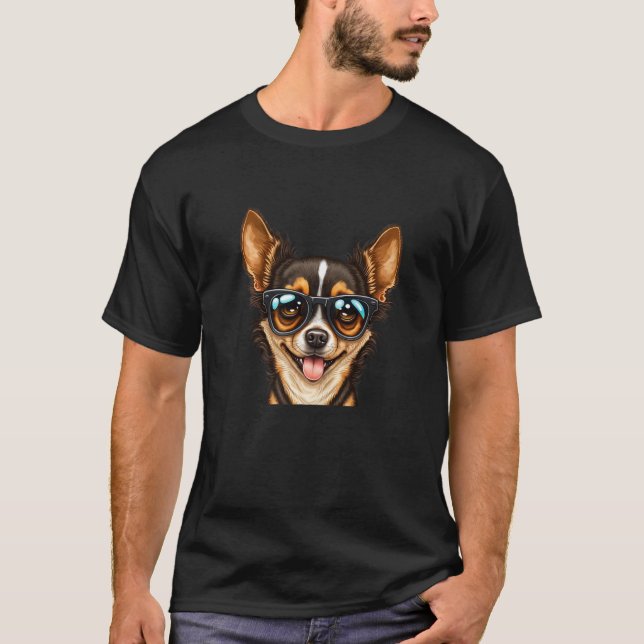 Camiseta Dog Lover Chihuahua Mom & Chiwawa Dad Premium (Anverso)