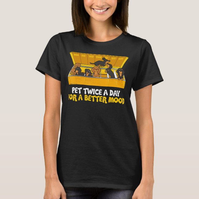 Camiseta Dog Lover Dachshund Happiness Dacky (Anverso)
