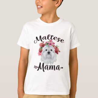 Camiseta Dog Lover | Flores de perro maltesas y maltesas de