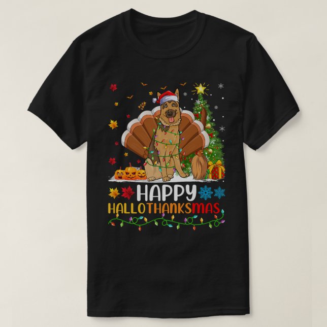 Camiseta Dog Lover Funny Happy Belgian Malinois Dog HelloTh (Diseño del anverso)