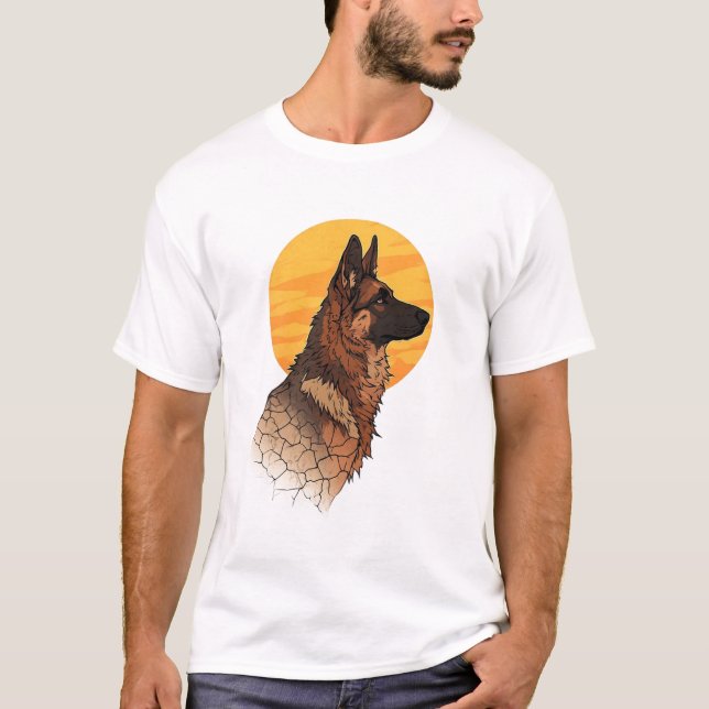 Camiseta Dog Lover German Shepherd Graphic (Anverso)