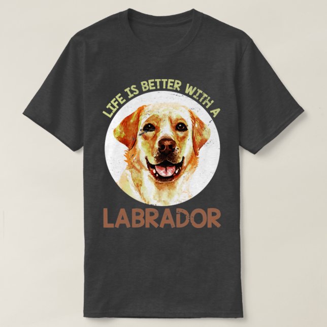 Camiseta Dog Lover Gift Mascota Labrador (Diseño del anverso)