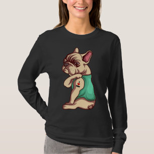 Camiseta Dog Lover   Guay Bulldog francés I Love Mom Tatto