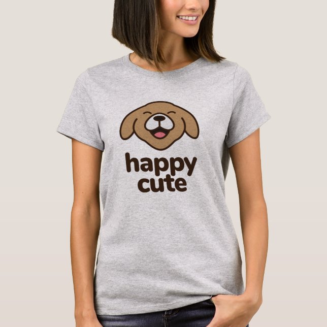 Camiseta Dog Lover Happy Cute (Anverso)