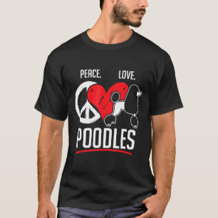 Camiseta Dog Lover Hippie Gift Idea Paz Love Poodle