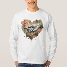 Camiseta Dog Lover Human Animal Bond Watercolor Heart