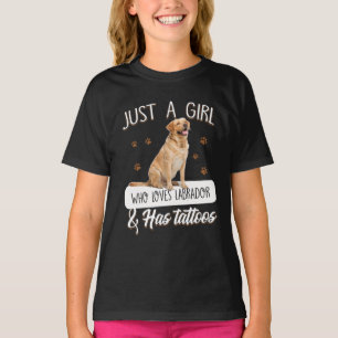 Camiseta Dog Lover   Sólo Un Chica que ama los tatuajes del