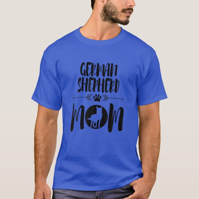Camiseta Dog Mama German Shepherd Cute diciendo (Anverso)
