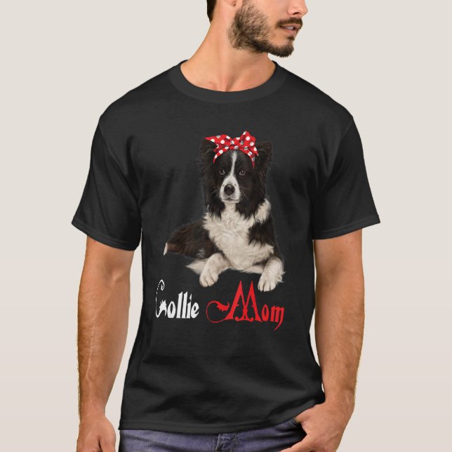 Camiseta Dog Mama Puppy Mom Collie (Anverso)