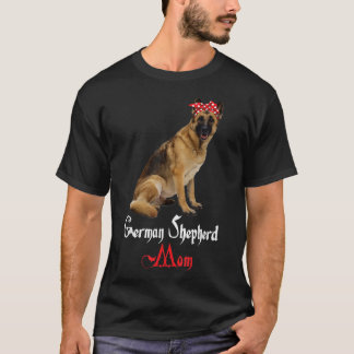 Camiseta Dog Mama Puppy Mom German Shepherd 
