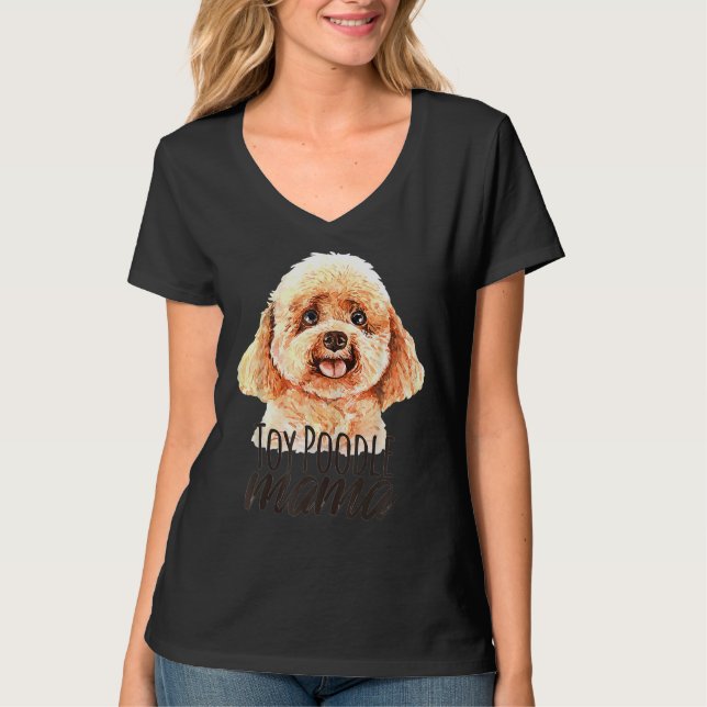 Camiseta Dog Mama Toy Poodle Cute (Anverso)