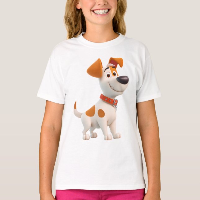 Camiseta Dog Mascot – Cute Cartoon Puppy Kids  (Anverso)