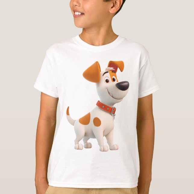 Camiseta Dog Mascot – Cute Cartoon Puppy Kids  (Anverso)