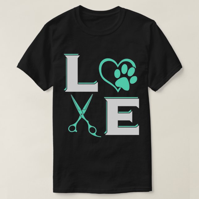 Camiseta DOG Mascota Grooming Stylist Cute Groomer Gift Vet (Diseño del anverso)
