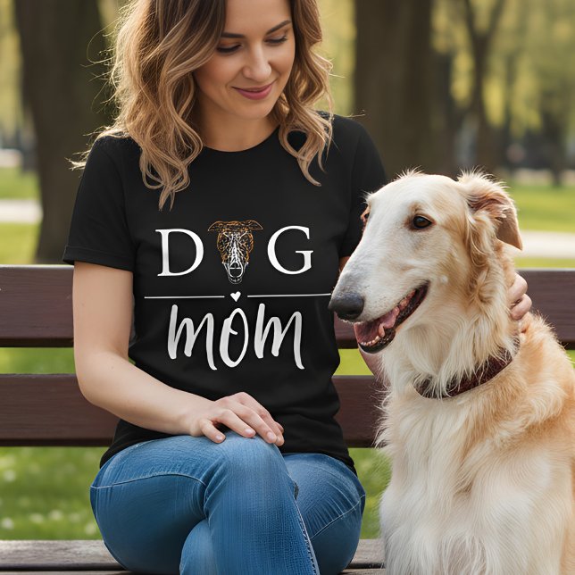 Camiseta Dog Mom Borzoi (borzoi dog mom shirt)