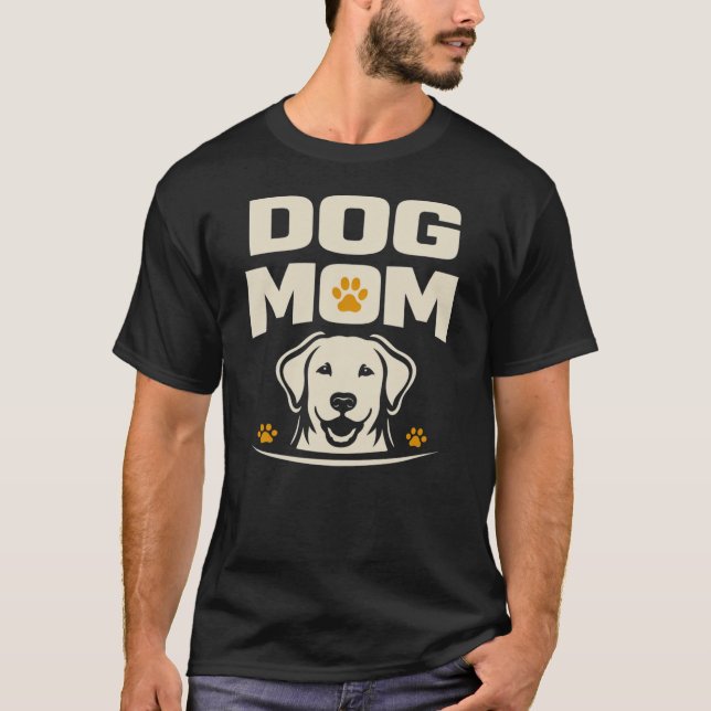 Camiseta Dog Mom Labrador Design Shirt | Modern Pet Lover  (Anverso)