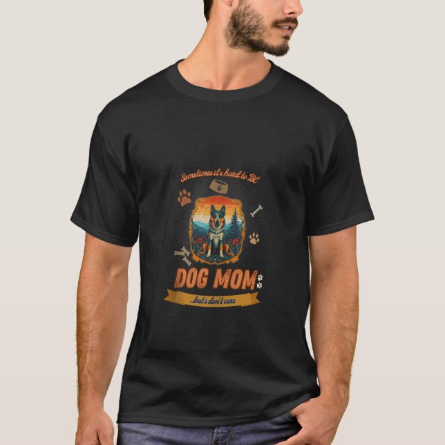 Camiseta DOG MOM mujeres propietarias de canes diseño gráfi (Anverso)
