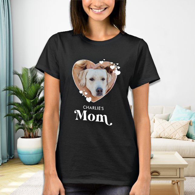 Camiseta Dog MOM Personaliza a Dog Lover Cute Heart Mascota (Subido por el creador)