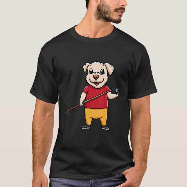 Camiseta Dog Owner Billiard Ball Snooker Pool Player Paw Lo (Anverso)