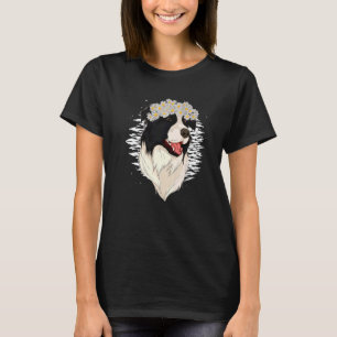 Camiseta Dog Owner Flowers Pet  Floral Dog  Border Collie