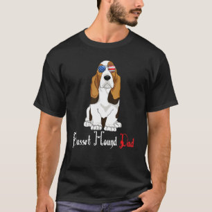 Camiseta Dog Papa Puppy Dad Basset Hound