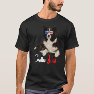 Camiseta Dog Papa Puppy Dad Collie