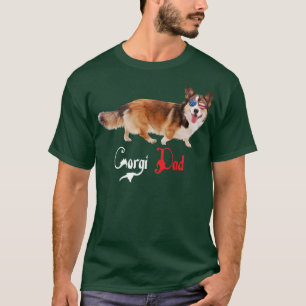 Camiseta Dog Papa Puppy Dad Corgi