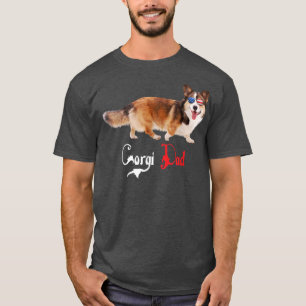 Camiseta Dog Papa Puppy Dad Corgi