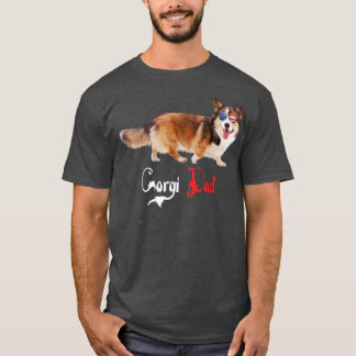 Camiseta Dog Papa Puppy Dad Corgi