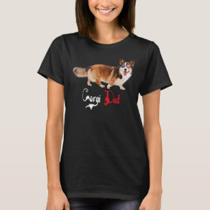 Camiseta Dog Papa Puppy Dad Corgi
