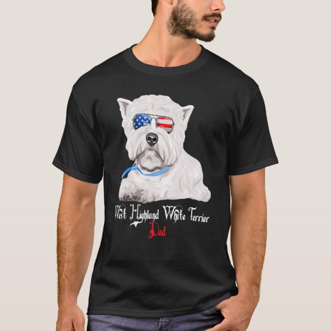 Camiseta Dog Papa Puppy Dad West Highland White Terrier (Anverso)