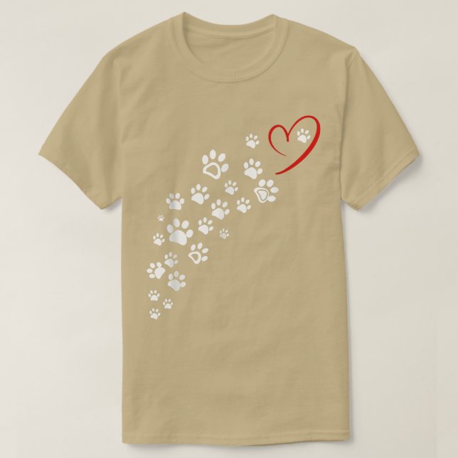 Camiseta Dog Paw Tee For Dog Owners Funny For Women Men  (Diseño del anverso)