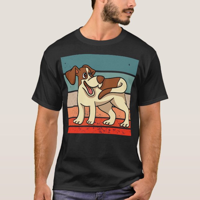 Camiseta Dog playful exaggerated humorous cartoon joyful pe (Anverso)