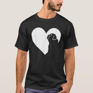 Camiseta Dog Pug Heart Silhouette Pug for Men Women Girls