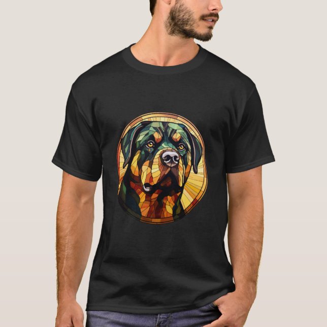 Camiseta Dog Rottweiler de perro de vidrio templado dulce (Anverso)