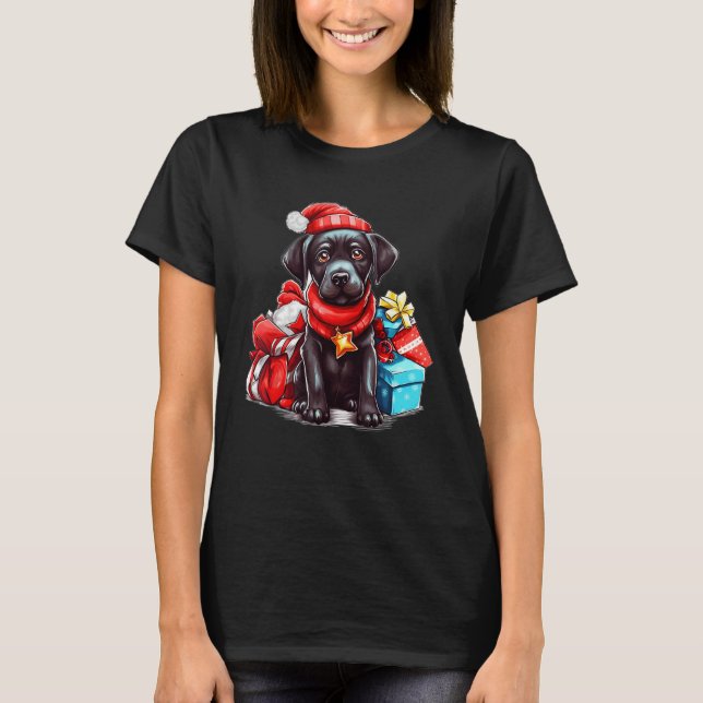 Camiseta Dog  s Christmas Cute Labrador Retriever for Holid (Anverso)