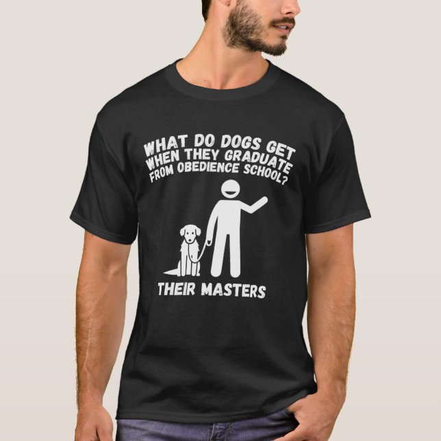Camiseta Dog School Obedience Training Graduation Award (Anverso)